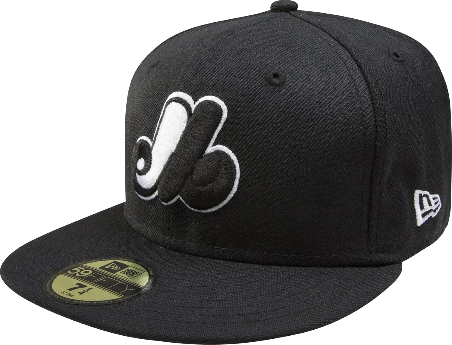 MLB Montreal Expos Cooperstown Black with White 59FIFTY Fitted Cap