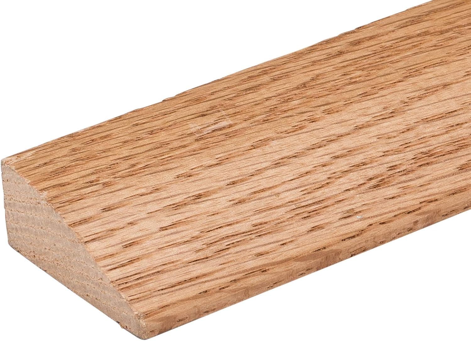 8 FT - Prefinished/Unfinished/Solid Maple Butt Edging/Reducer Moldings (1 1/2" Wide x 5/8" High, Pre-Finished Oak Natural Color)