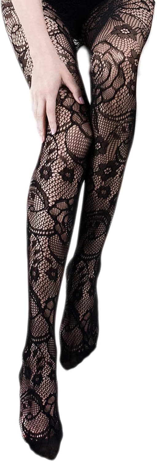Yelete Killer Legs Women's One/Plus Size Patterned Fishnet Tights Stocking Pantyhose