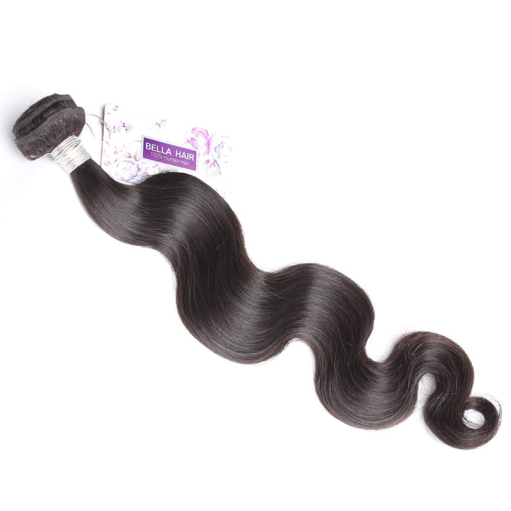Bella Hair Grade 5A Peruvian Virgin Hair Body Wave Weave 1 Bundles Human Hair Weave Bundles 100g 18inch Natural Black Color