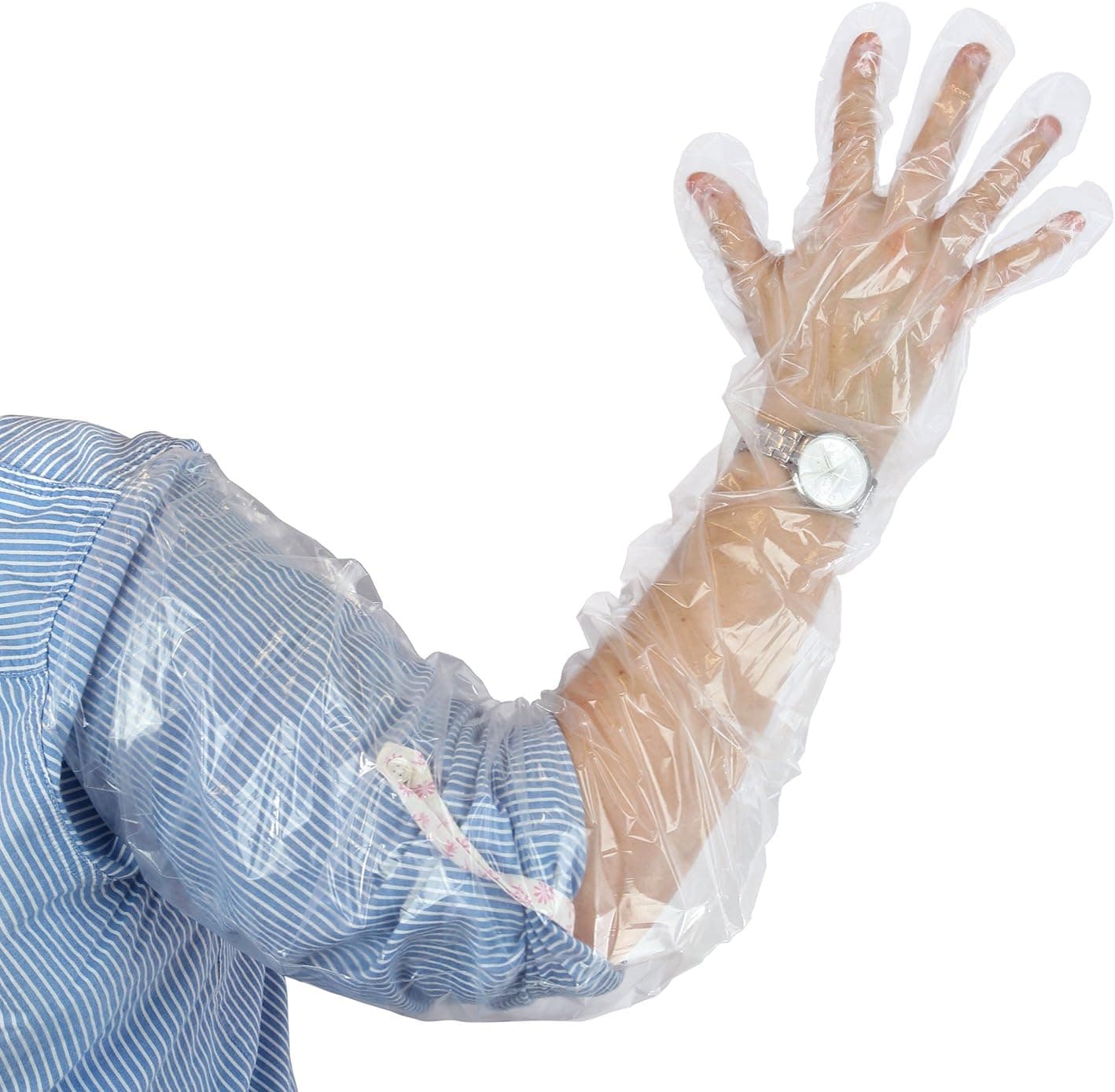Royal 35 Inch Shoulder Length Poly Gloves, Pack of 100
