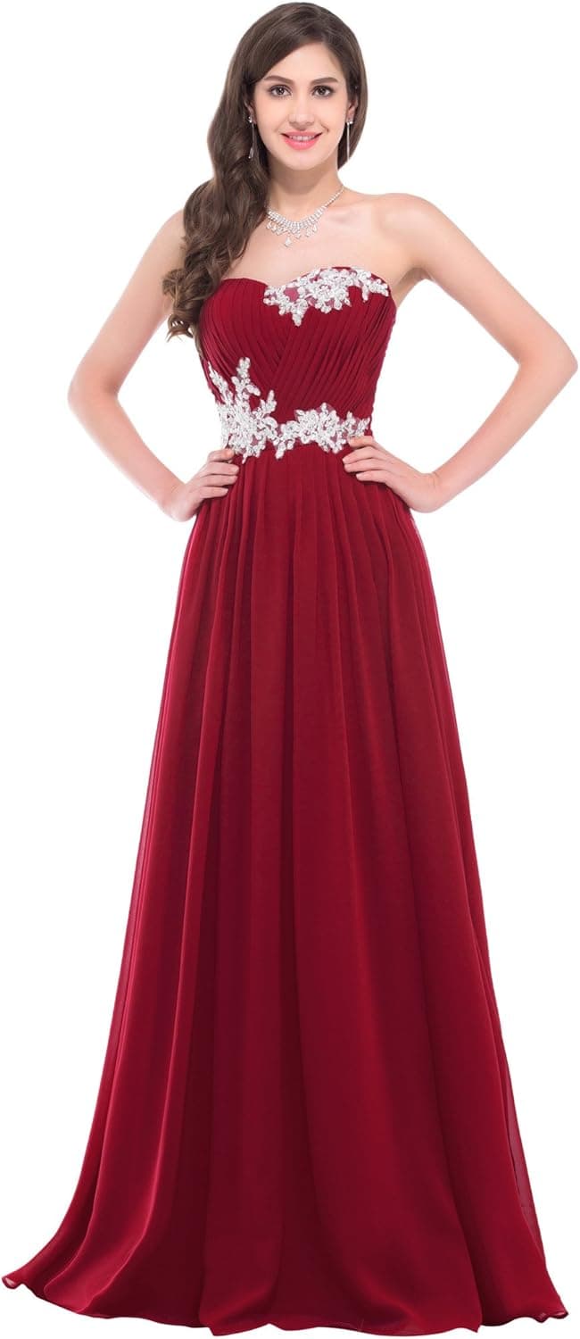 Graceful Red Bridesmaid Dress Off Shoulder Size 10 CL6107-4
