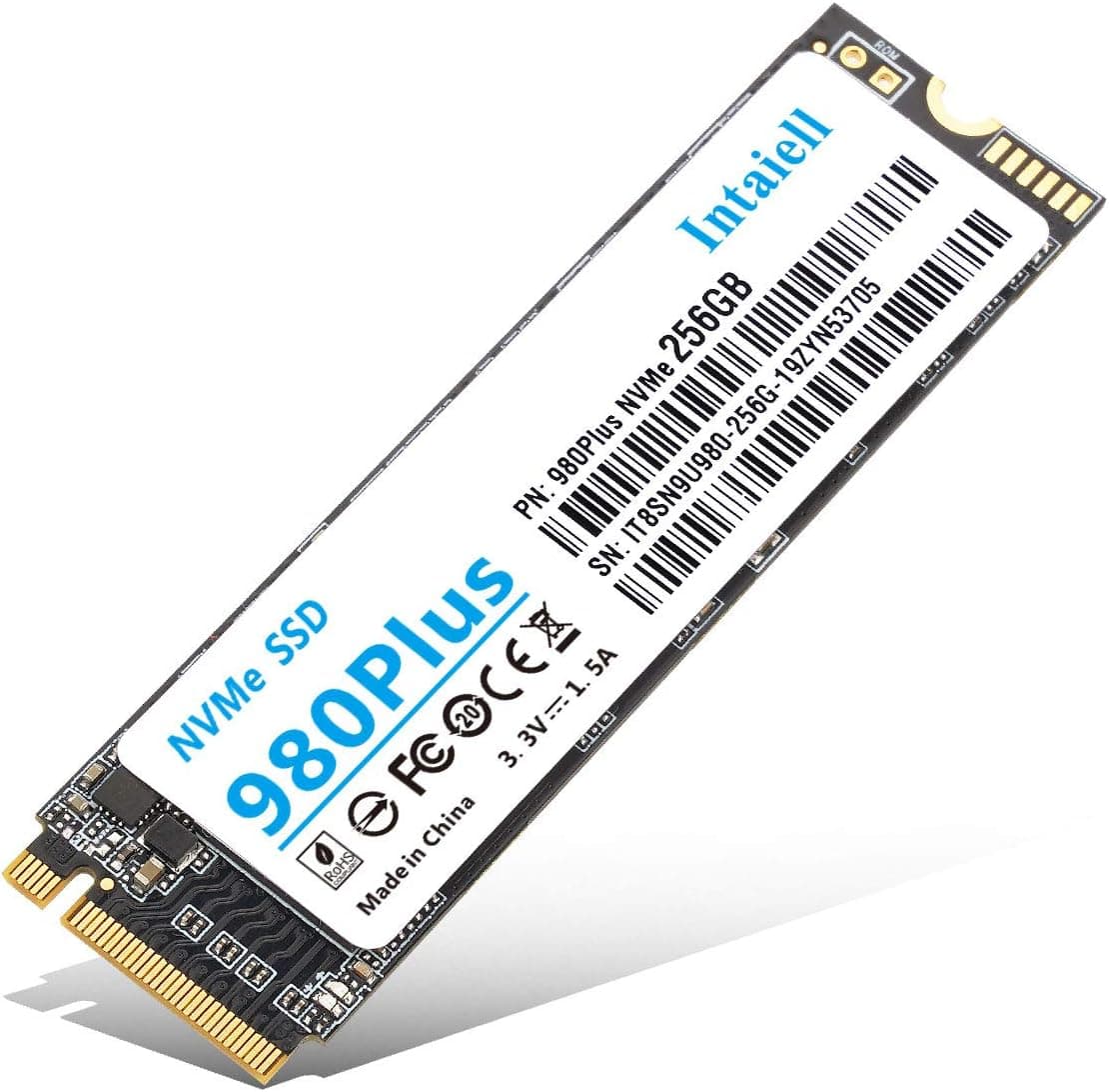 NVMe 256GB SSD- 3D NAND Flash PCIe Gen3.0X 4 M.2 2280 Internal Solid State Drive for Laptop, Ultrabooks, Desktop Computer (256GB)