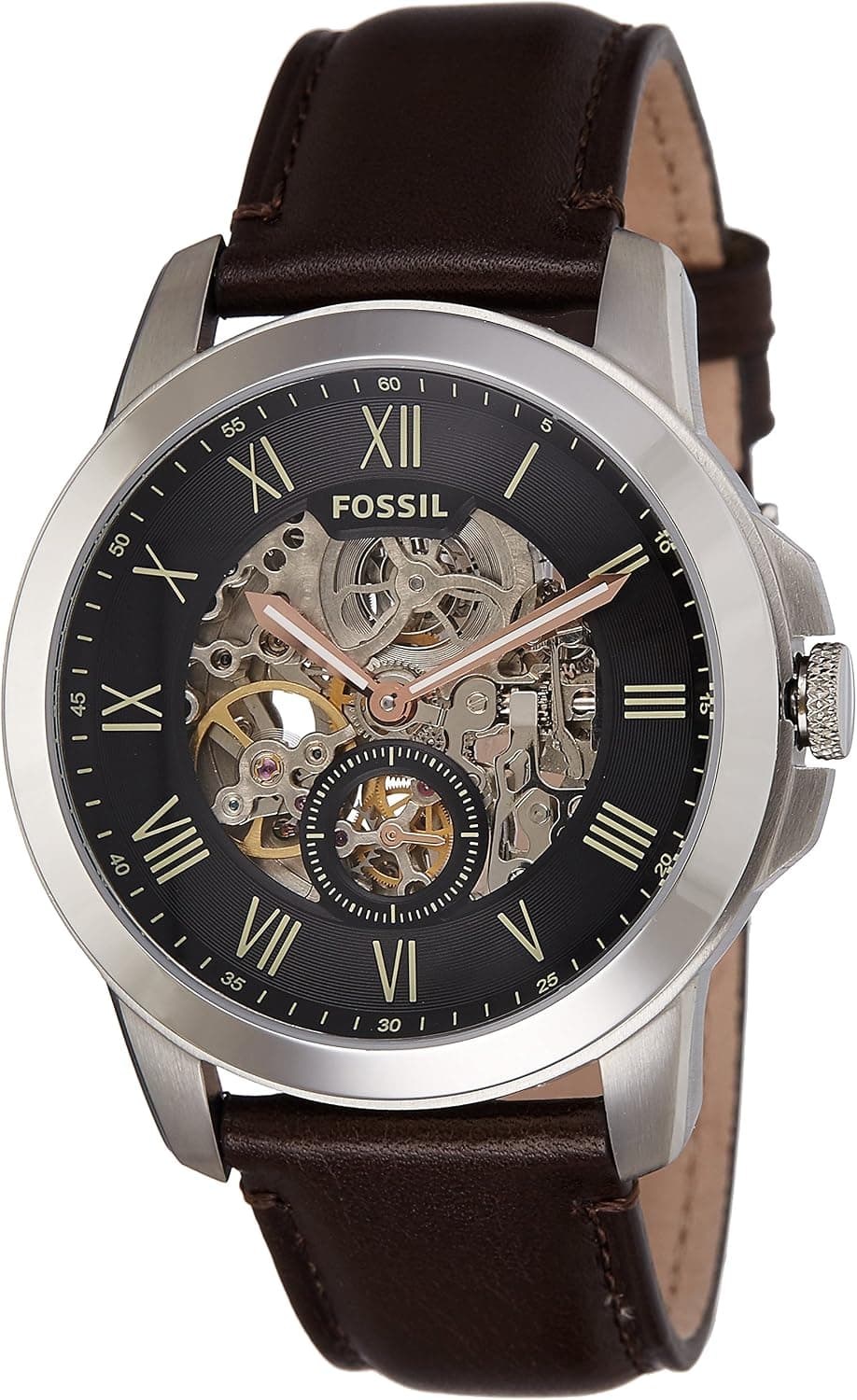 Fossil Men's ME3095 Mechanical Analog Display Mechanical Hand Wind Brown Watch