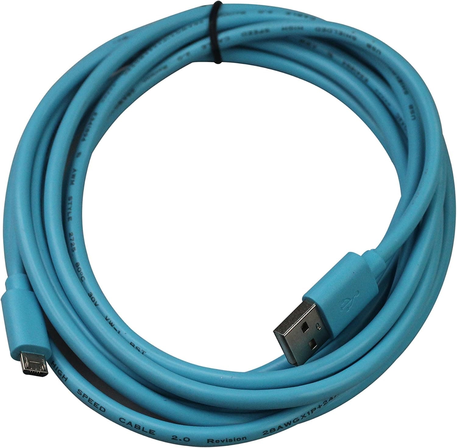 Teckology 10FT/3M Micro USB Cable Extra Long Hi-Speed Heavy SYNC Cord Data Charger Fast Powerline Universal for Samsung and 99% Android SmartPhone Blue