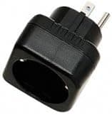 Grounded Euro (Shucko) to Grounded USA/Canada/Mexico Plug Adapter -