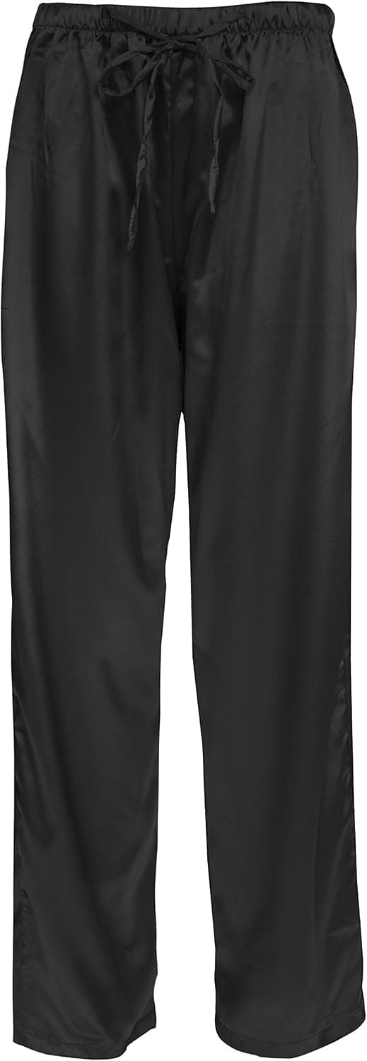 Leisureland Women's Stretch Satin Pajama Bottoms Sleepwear