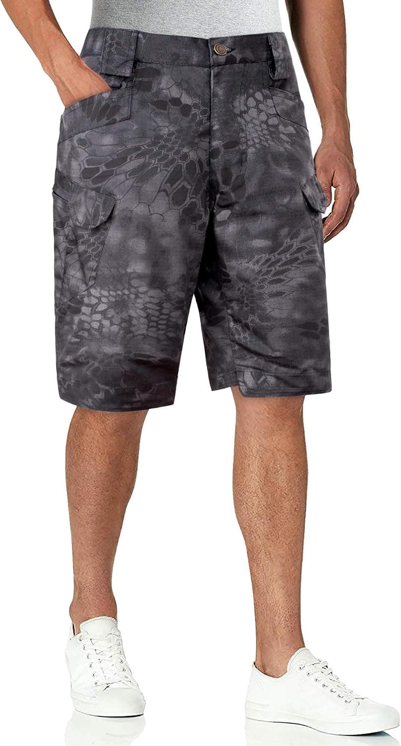 Alimens & Gentle Mens Camo Cargo Shorts Outdoor Quick Dry Lightweight Army Tactical Shorts