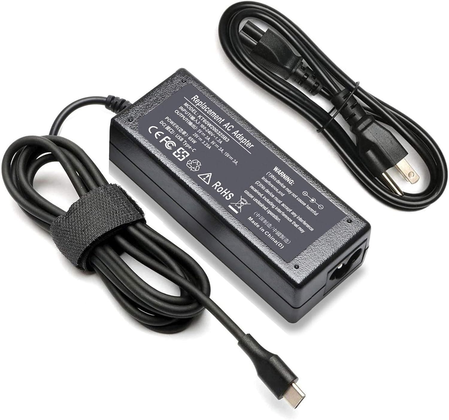 65W 45W USB-C AC Charger for Lenovo Chromebook C330 S330 100e 300e ThinkPad T480 T480s T580 T490s E585 E580 E590 E595 E480 A485 X280 L380 L480 Yoga C930 C940 C740 S730 730 730S 910 920 13 ADLX65YDC2A