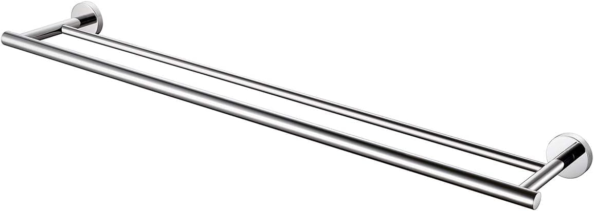 Kenivix 30 Inches Bathroom Double Towel Bar SUS 304 Stainless Steel Bath Wall Shelf Rack Hanging Towel Hanger Contemporary Style Polished Steel