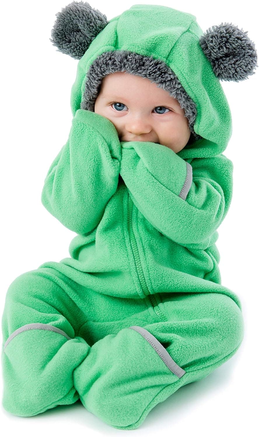 Fleece Baby Bunting Bodysuit – Infant One Piece Kids Hooded Romper Outerwear Toddler Jacket