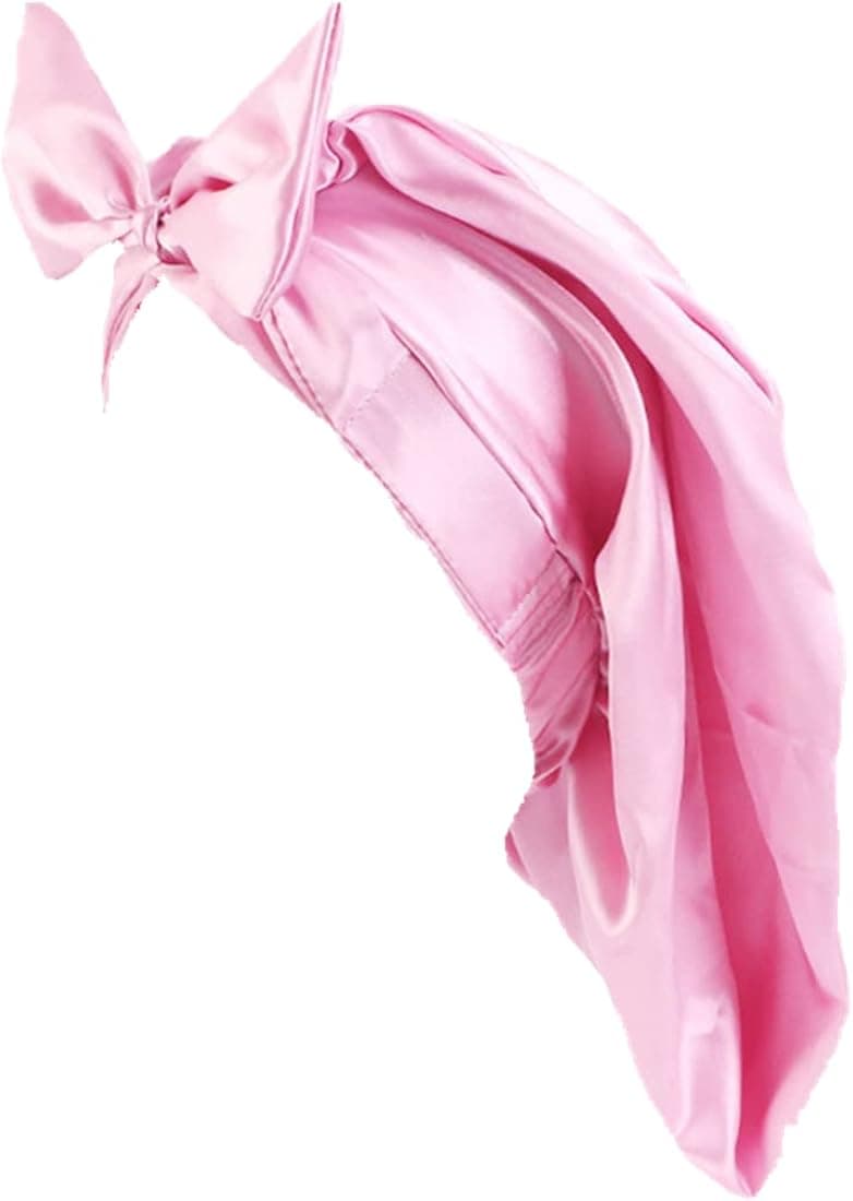 100% Long Silk Saint Bonnet Cap Silk Sleep Cap for Long Hair, Braids, Dreadlocks, Curly Hair Sleeping Cap