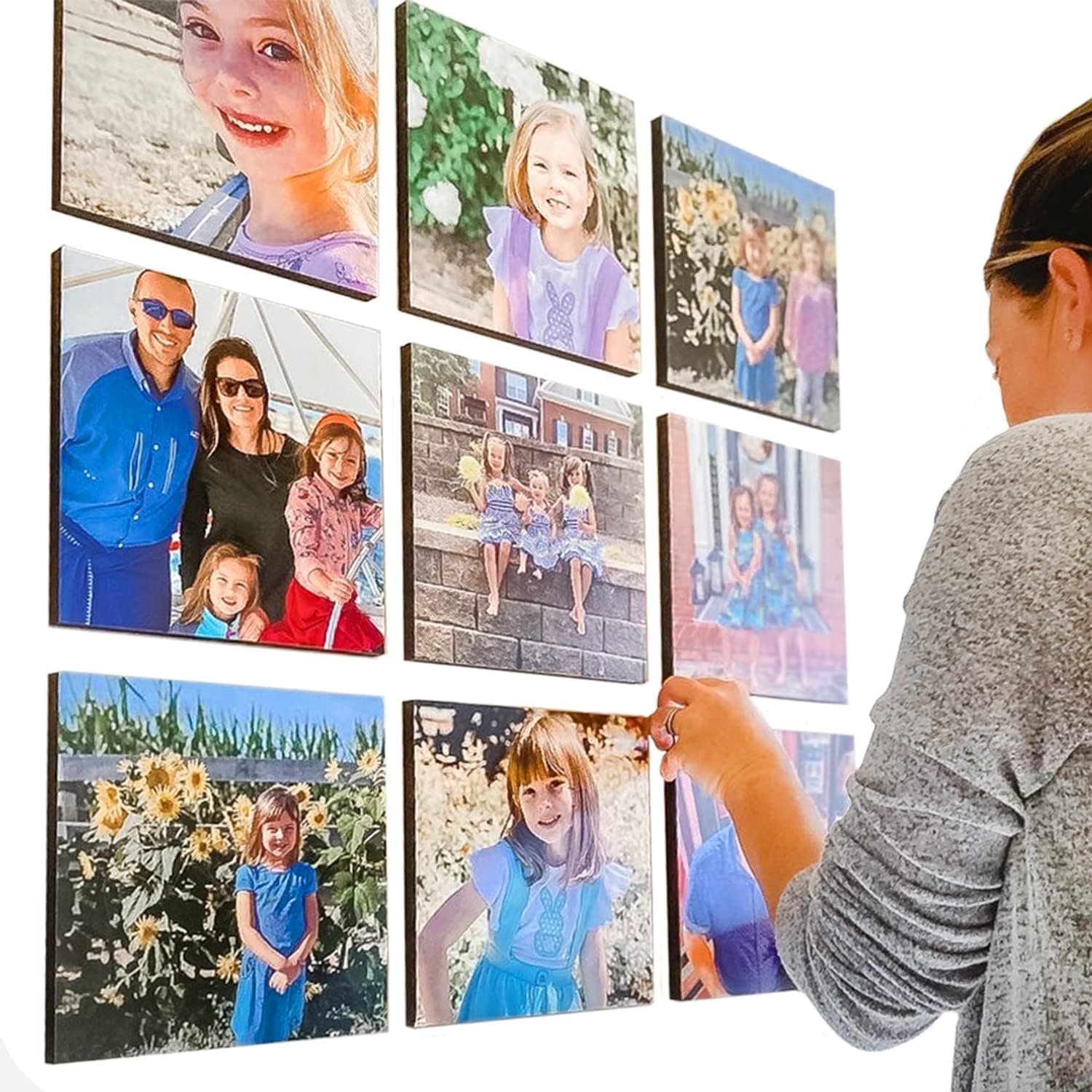 STORYLAB Storyboards Custom Canvas Photo Prints with Your Photos – Peel and Stick No Damage Custom canvas prints with your photos – Personalized Canvas Prints - Gallery Wall Photo Tiles (9 Boards)
