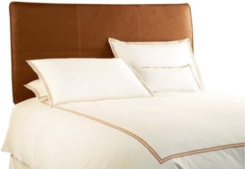 BackDrop Upholstered King Avalon Distressed Faux Leather Headboard, Saddle
