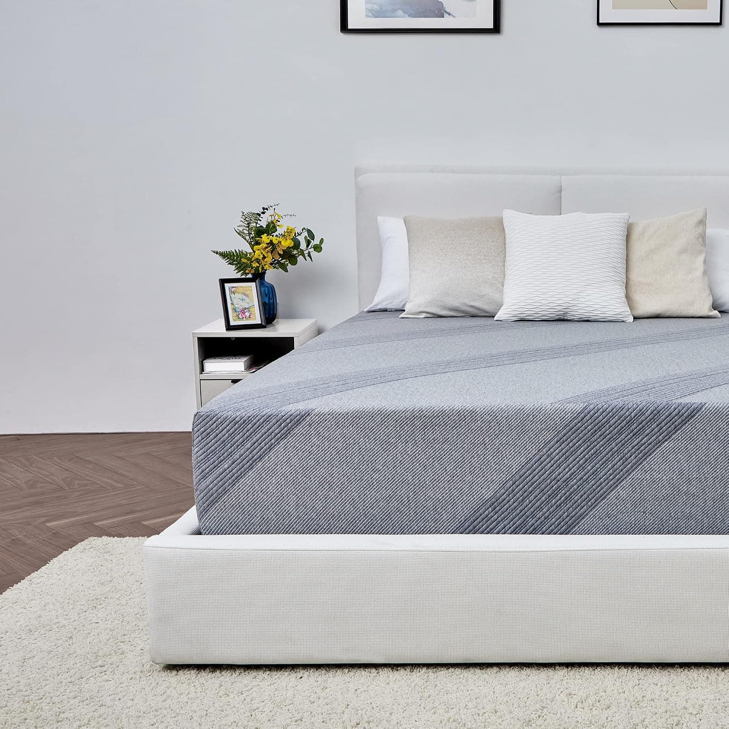 Kislot Hybrid Full Mattress, 12 inch Cool Gel Memory Foam and Medium-Firm Innerspring Bed in a Box with Breathable Cover, (KS-GR)