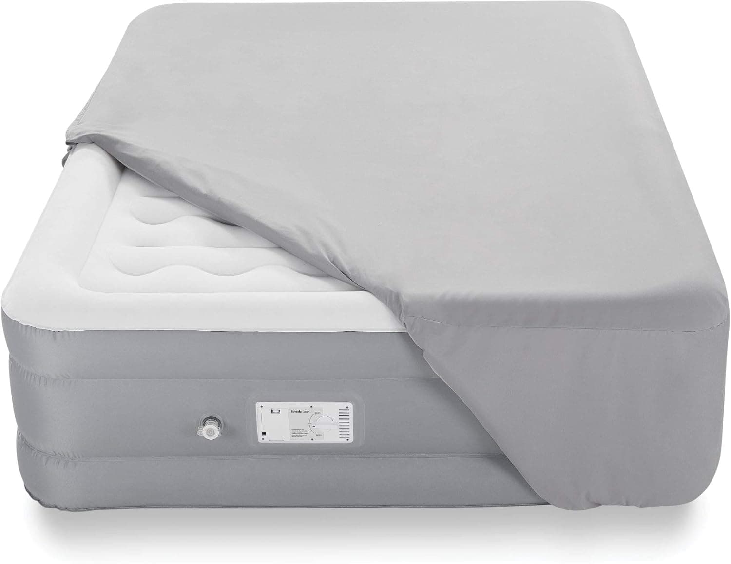 Brookstone Innovations Perfect Air Bed with Built-in Switch Automatically Inflates & Deflates - Includes Fitted Sheet and Carrying Case - Full Size Mattress - 12" Height