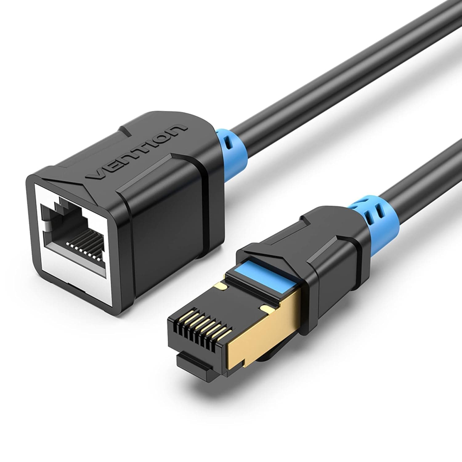 VENTION Ethernet Extension Cable 33FT,Shielded RJ45 Male to Female Connector - Cat6 SSTP Ethernet Extension Patch Cable,Computer LAN Cable(Cat6 Cable)(33FT/10M)
