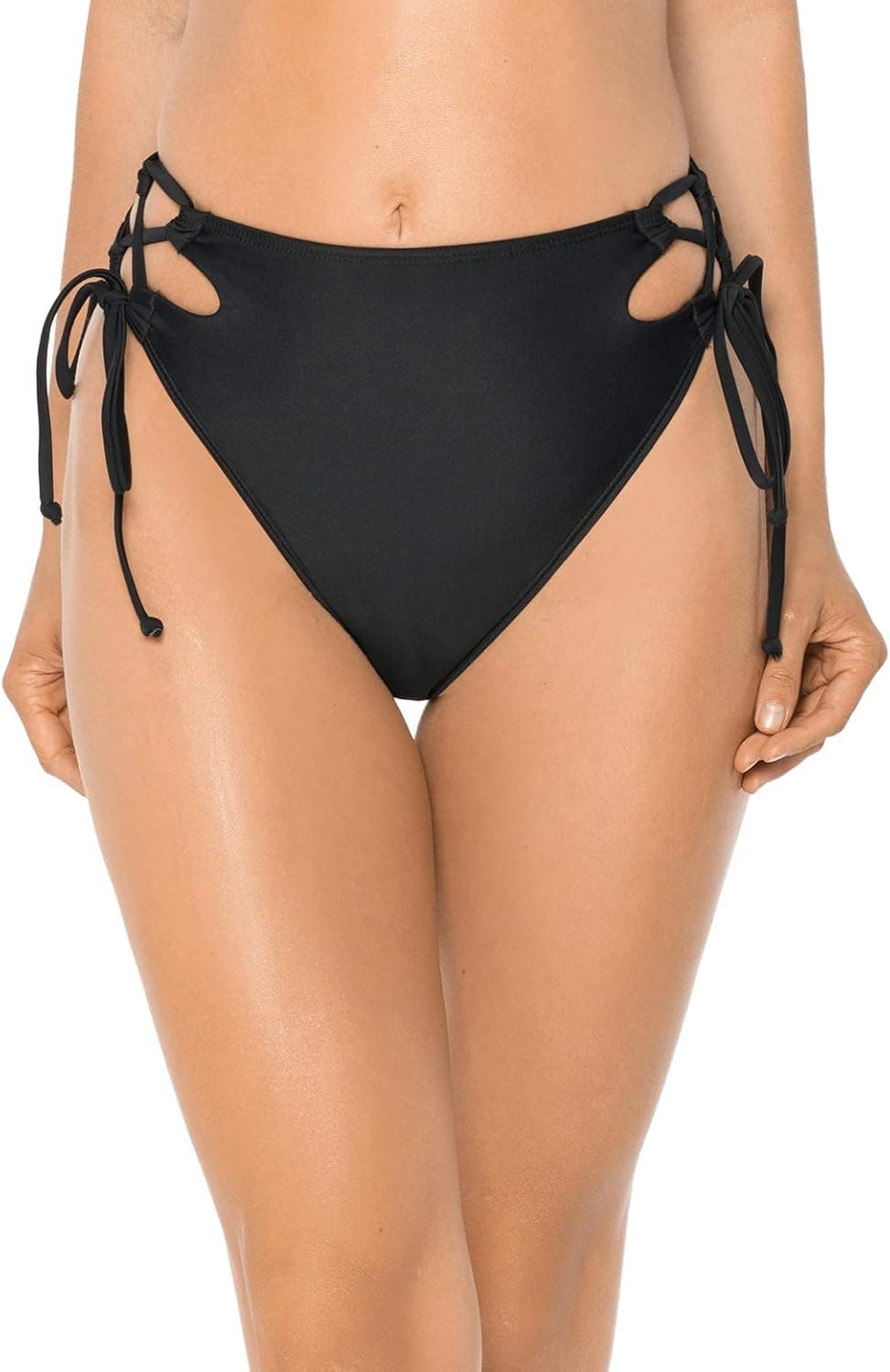 Ocean Blues Women's High Leg Swimwear High Waisted Cheeky Bikini Bottom