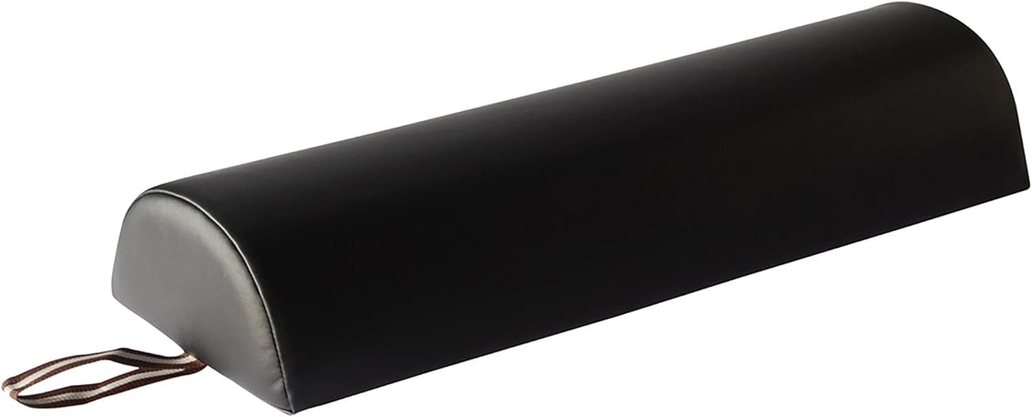 Master Massage 6 Inch Semi Round Bolster Table Cushion Pillow Black