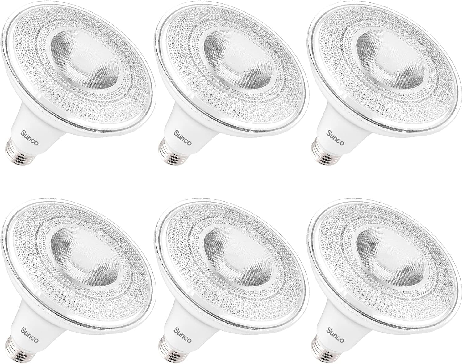 Sunco Outdoor LED Flood Light, Waterproof PAR38 LED Bulb, Dusk to Dawn, 120W Equivalent 15W, Exterior, Wet-Rated, 5000K Daylight 1250 LM, E26 Base, UL 6 Pack