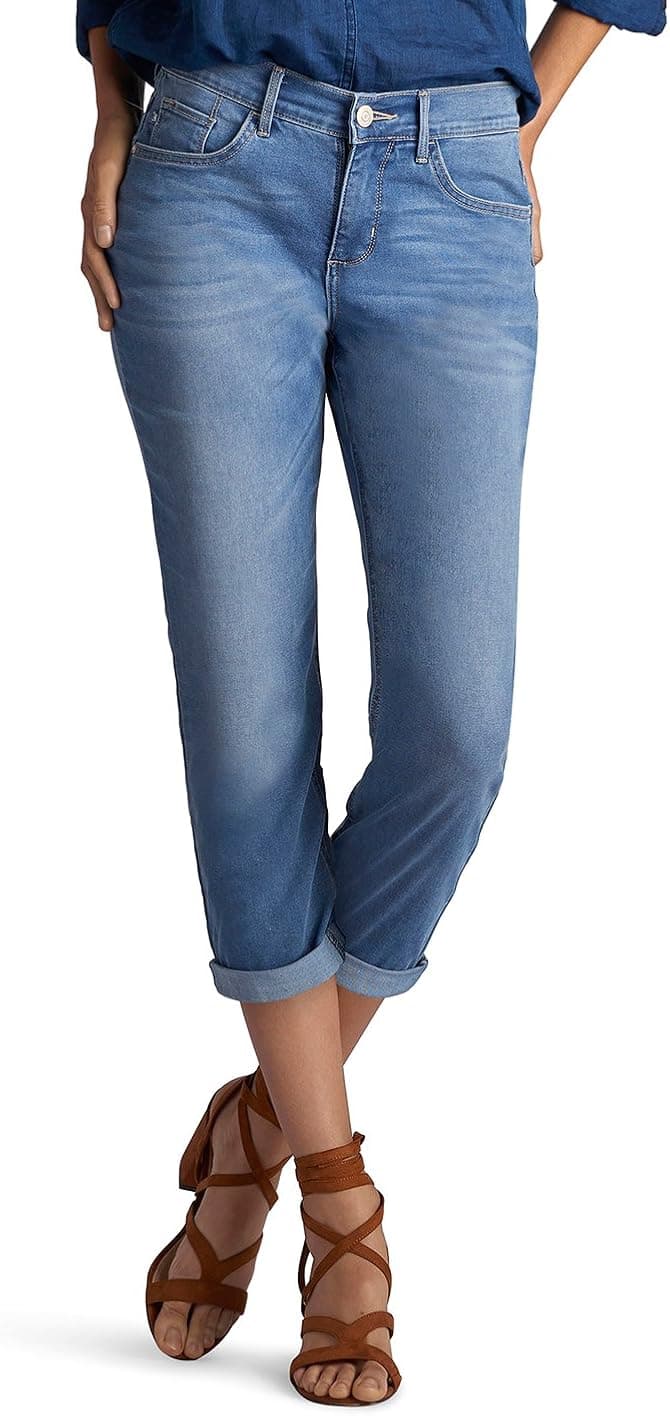 Lee Women's Easy Fit Frenchie Cuffed Capri Jean