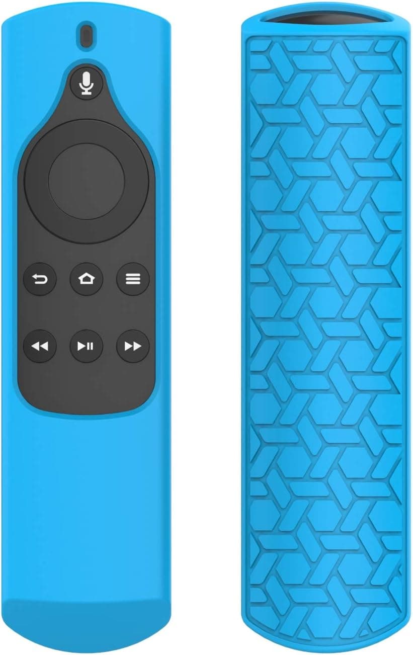 AVAWO Silicone Case Compatible Fire TV 4K/2nd Gen Fire TV Stick/Fire TV Cube Voice Remote, Compatible with Echo/Echo Dot Alexa Voice Remote - [Anti Slip] Shock Proof Cover, Blue