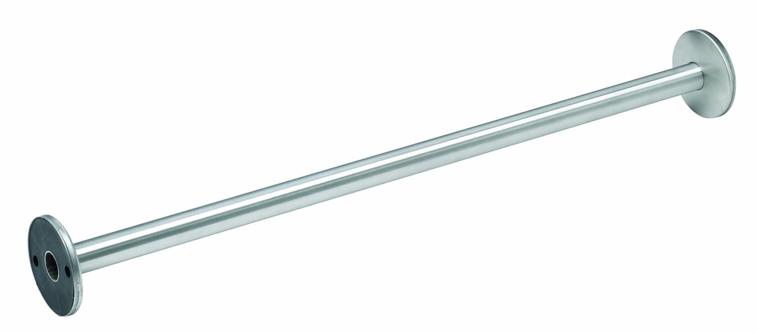 Bradley 9539-060000 Stainless Steel Concealed Mount Shower Curtain Rod, 1-1/4" OD x 60" Length