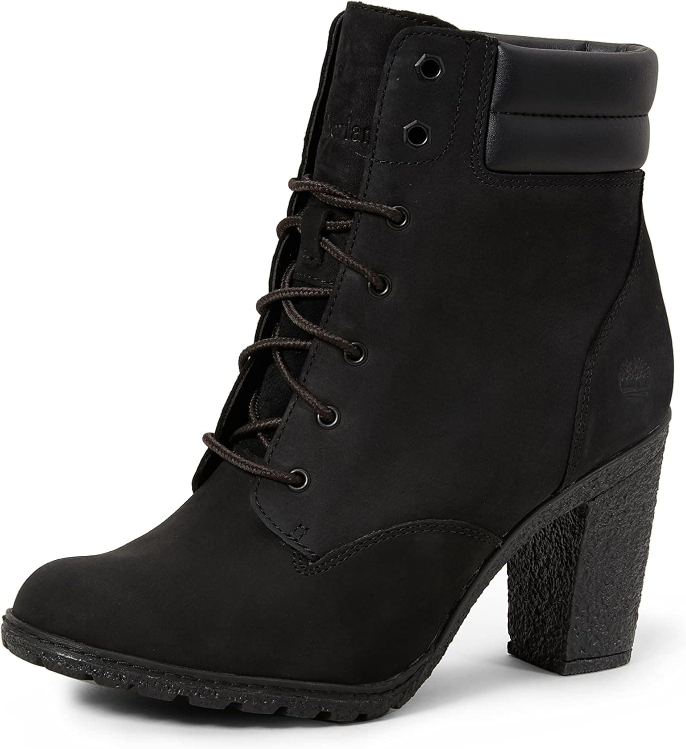 Timberland Women's Tillston 6 Inch Double Collar Ankle Boot, Black, 9