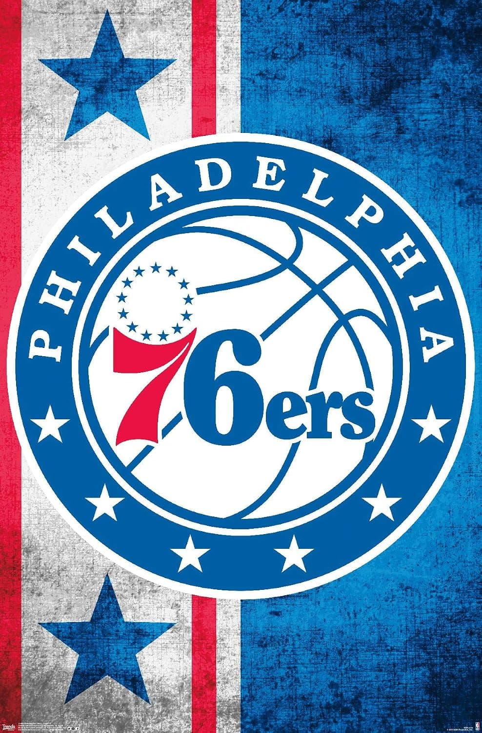 Trends International Philadelphia 76ers Logo Wall Poster 22.375" x 34"