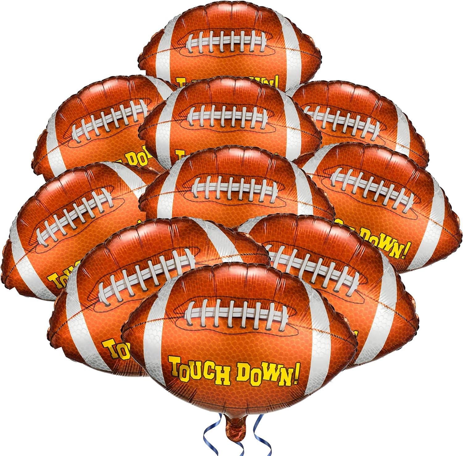 12 Pieces 18 Inch Ball Foil Balloons Party Supplies Ball Shape Party Balloons Aluminum Foil Balloons Sports Balloons for Birthday Theme Party Supplies Decoration (Rugby)