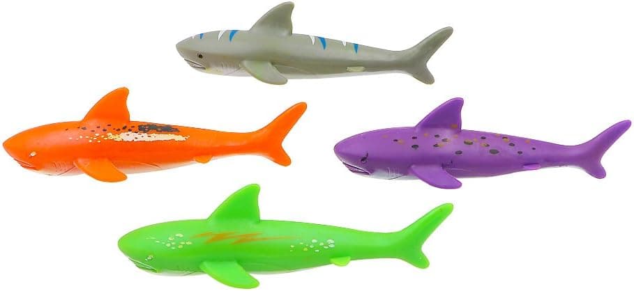 haomsj Swimming Pool Toys Dive Torpedo-Shark （4-Pack）