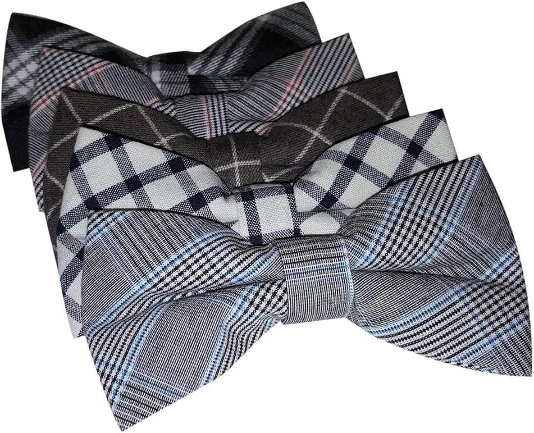 Ravenhill Premium Mens Pre-tied Assorted Pattern Adjustable Neck Tie Bowties 5-pack