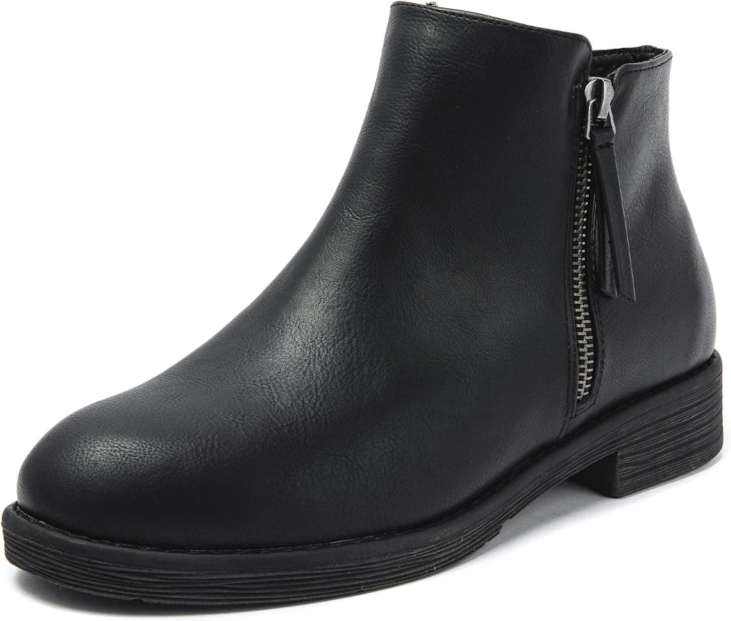 Luoika Ankle Boots Women's Wide Width Booties, Extra Wide Low Heel Side Zipper Women Boots.