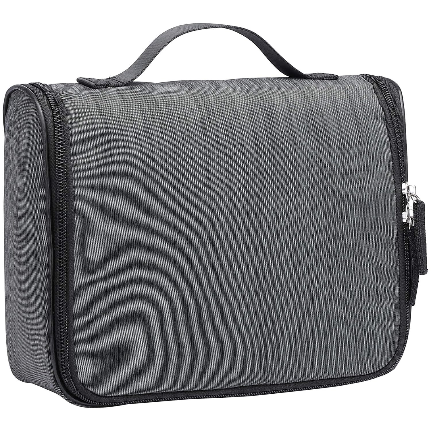 PACKISM Travel Toiletry Bag, Large Capacity Travel Bag with Hanging Hook Waterproof Makeup Bag Cosmetic Bag, 10 Compartments Toiletry Kit for Travel Accessories, Toiletries, Black