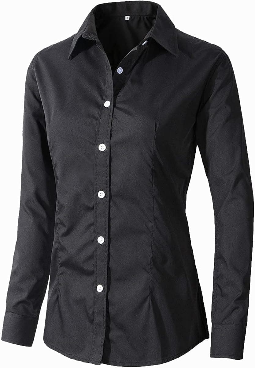 Beninos Women's Formal Work Wear White Simple Shirt