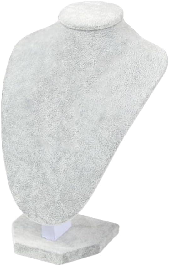 yotijay Durable Necklace Display Rack Bust Jewelry Display Holder New Gray, 36x24x20cm