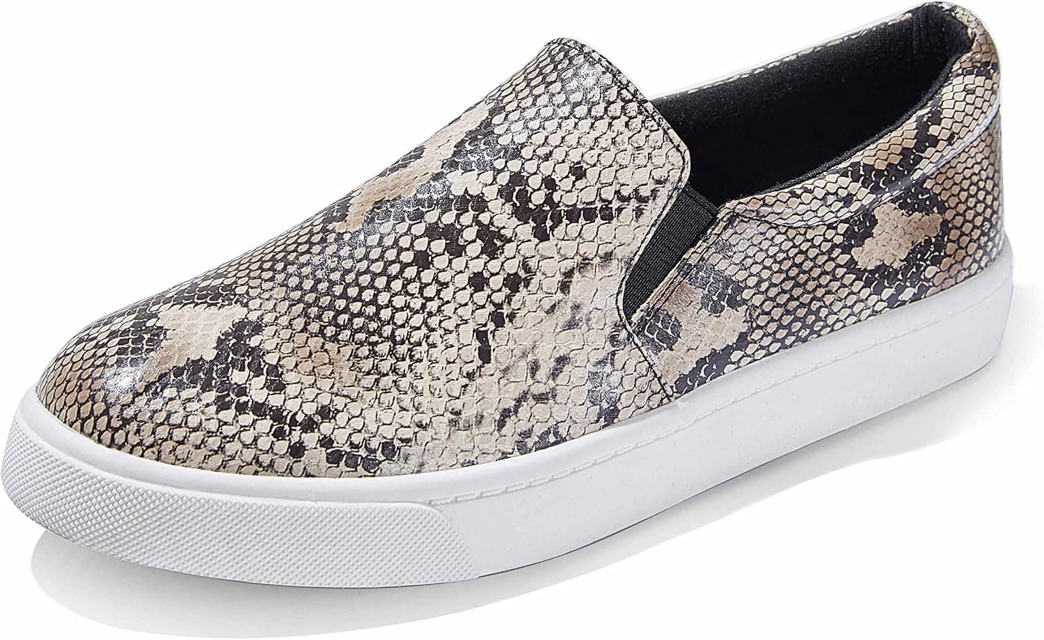 Women Slip On Flat Shoes with Arch Support Casual Slip-on Loafers Shoes NAT,Python,p,u,8