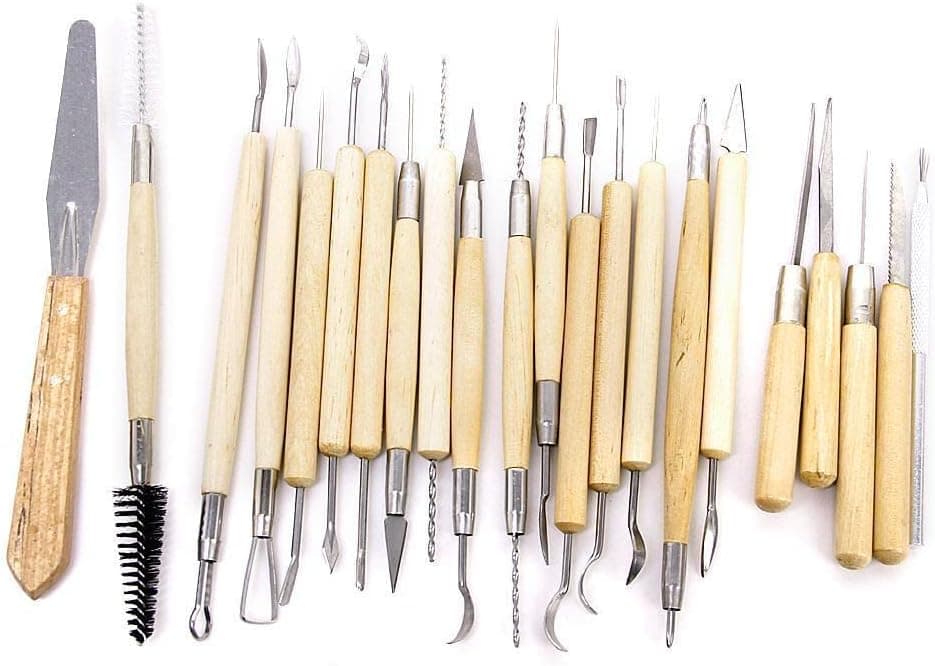 22pcs Pottery Clay Sculpture Carving Tool Set Assorted Length