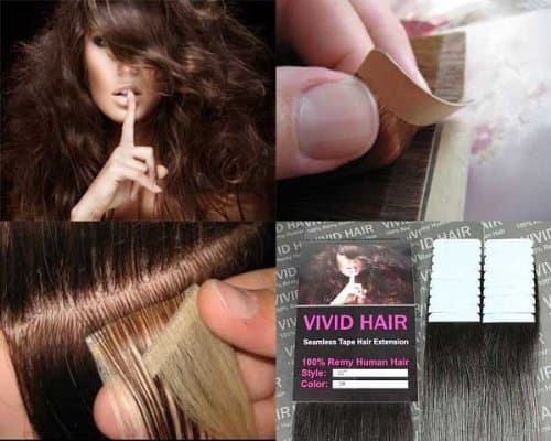 20 Pcs X 18" inches Remy Seamless Tape In Skin weft Human Hair Extensions Color (#2 Dark Brown)