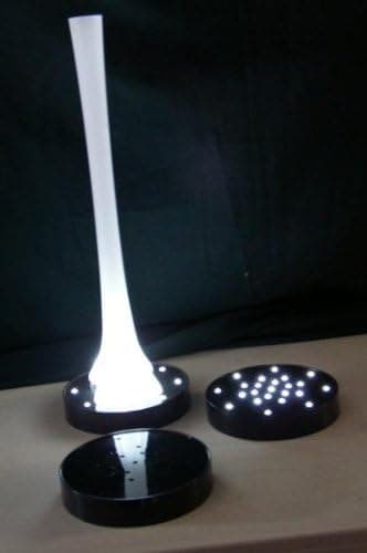 Six Star Sales Light Plate~1-Illuminated Light Base 7 1/4 inch Round Battery Operated 23 Bright White LED Lights