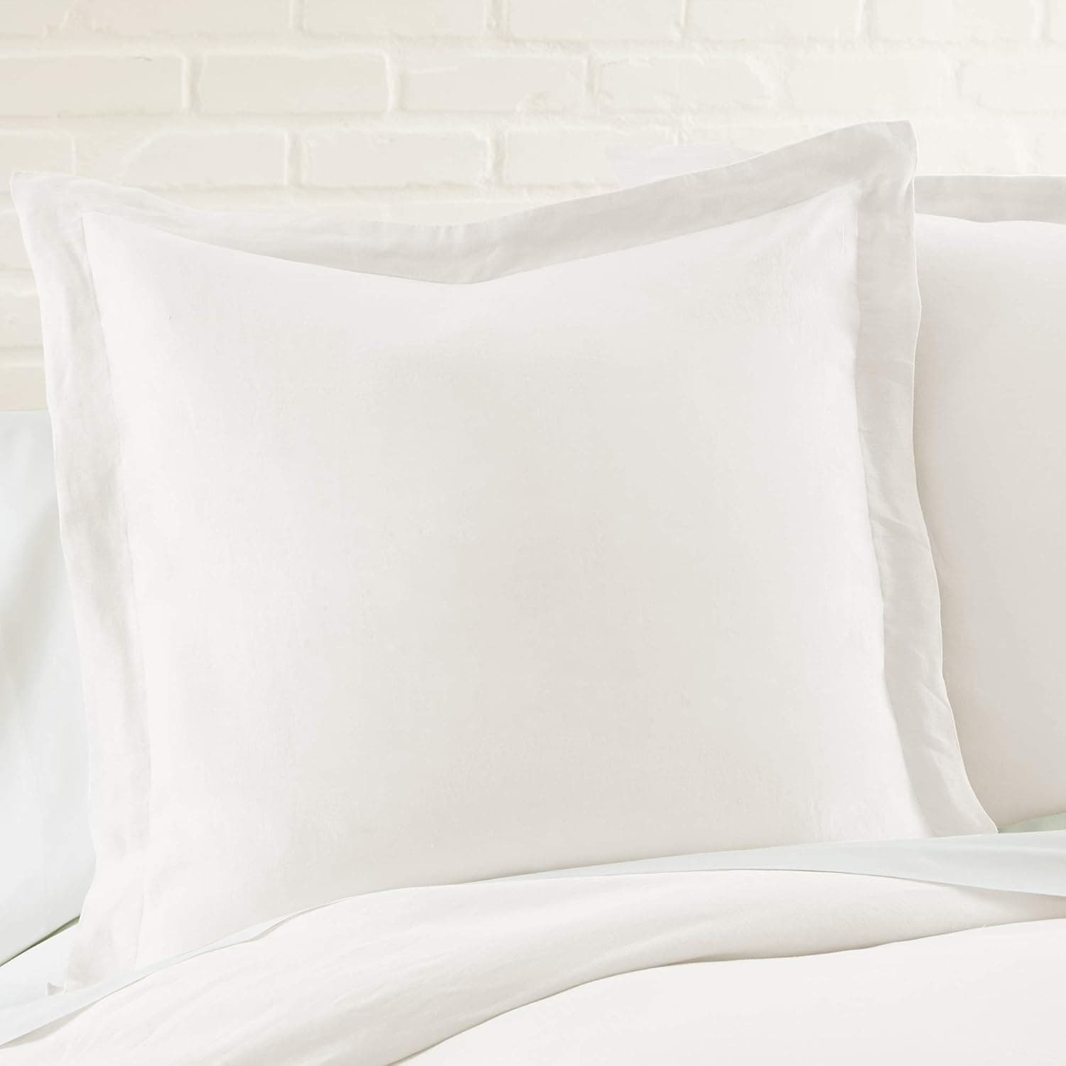 Levtex Home - 100% Linen - Euro Sham - Washed Linen in Cream - Sham Size (26 x 26in.)
