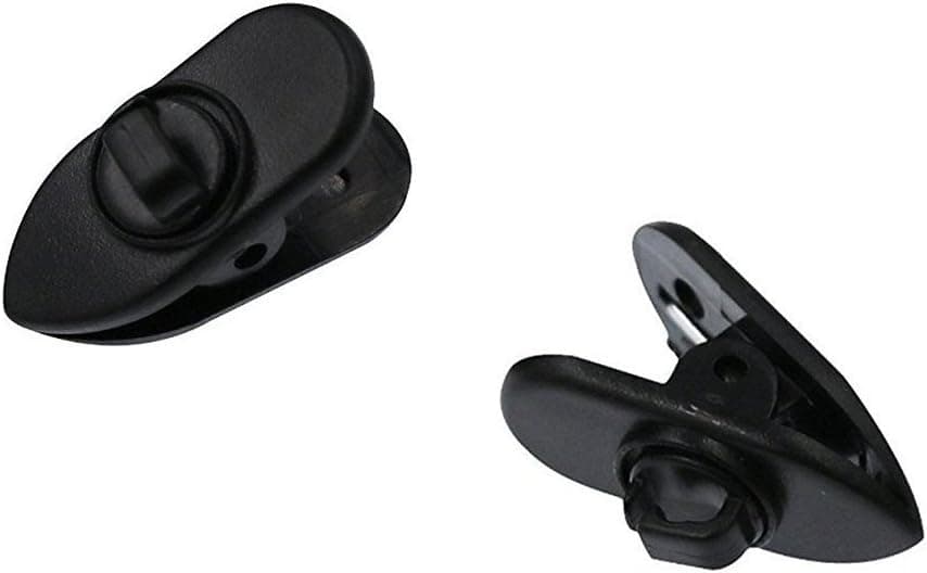 ALXCD Clips for Headphone Wire, 360 Degree Rotate Earphone Mount Cable Clothing Clip, 8 Pcs Black Clips for Most Monster, Sony, Sennheiser and Plantronics Earphone Headset, Pack of 8 (Black)