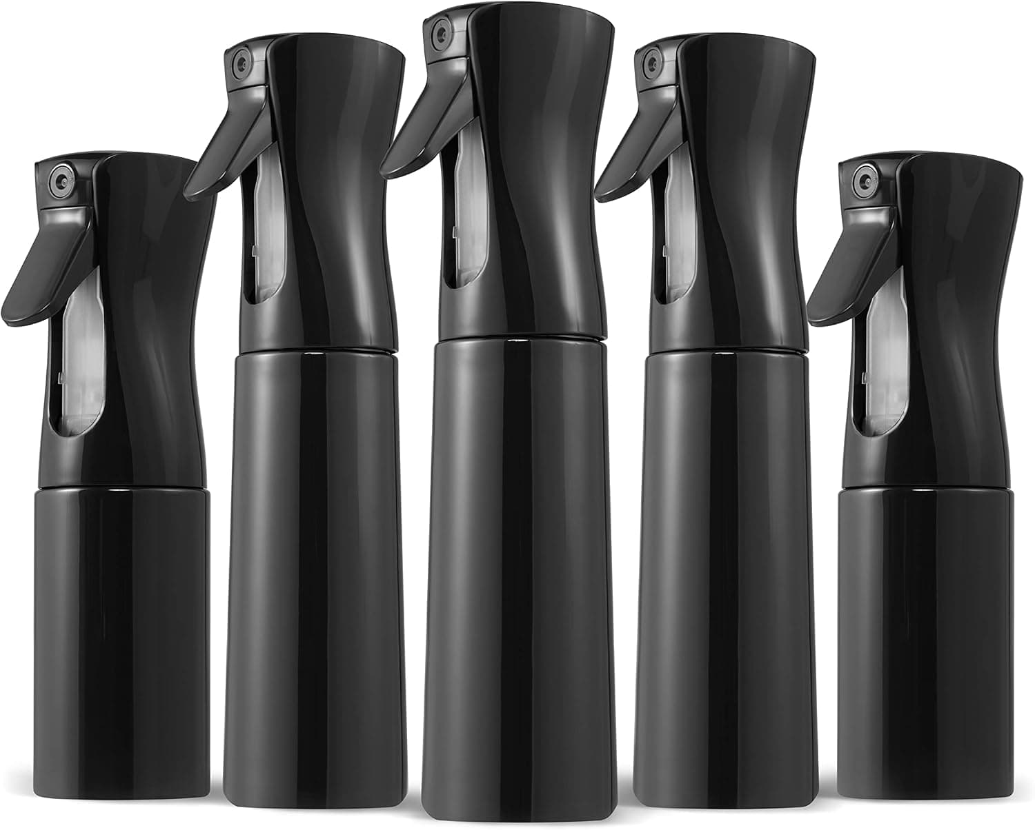 Mister Mist Spray Bottles 5-Pack. Continuous Mist Spray Bottle for Hair Mist, Plant Mister Spray Bottle for Plants, Cleaning Spray Bottle, Fine Mist Water Spray Bottle. Empty Pressurized Spray Bottle