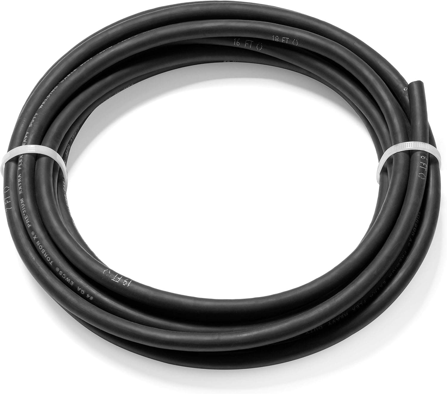 4 Gauge Torbon X - 50 Feet Black - 100% Copper Premium Industrial Grade Extra Flexible Welding Cable 600 Volt