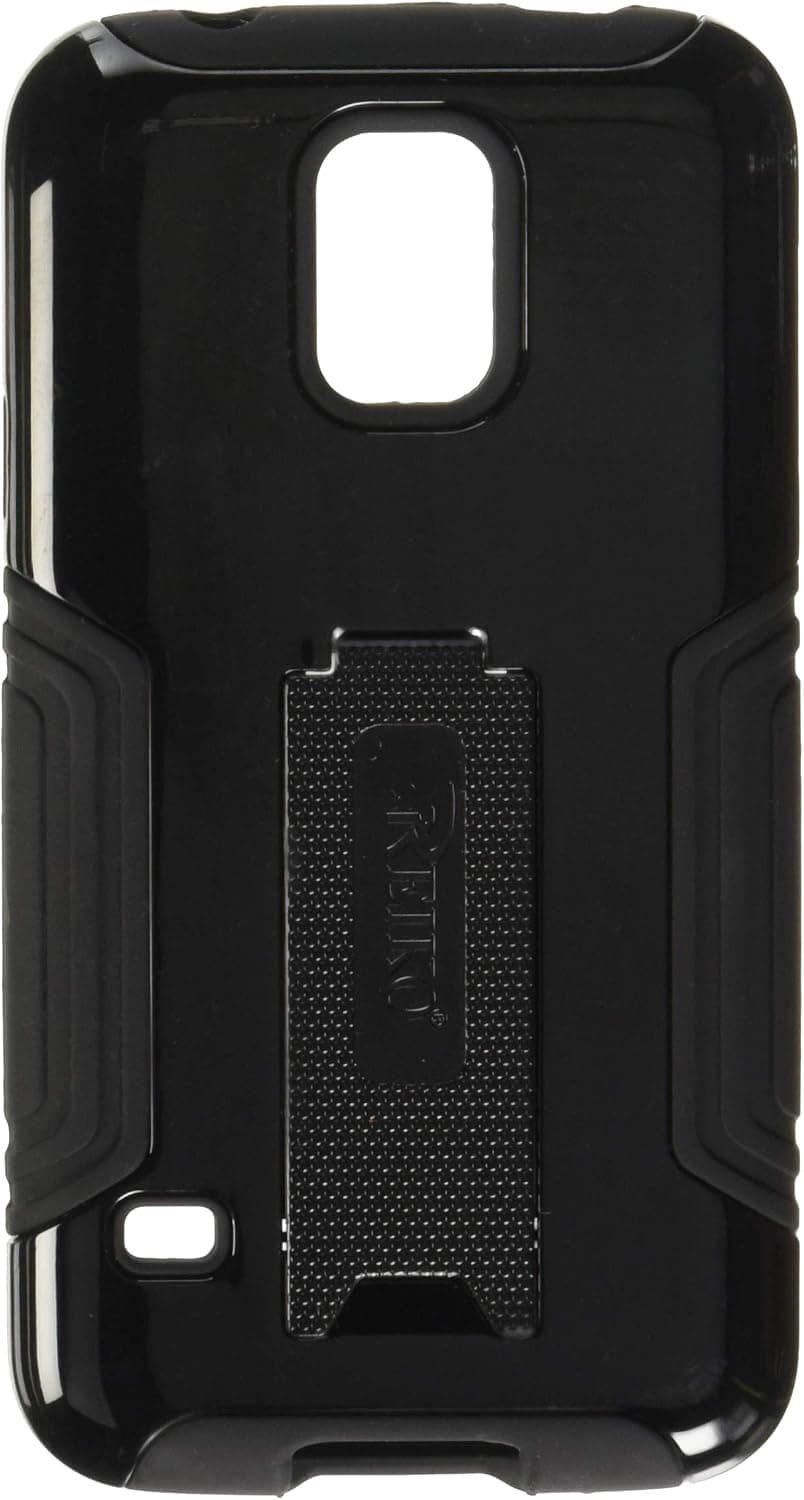 Reiko Hybrid Case with Kickstand for Samsung Galaxy S5 - Retail Packaging - Black