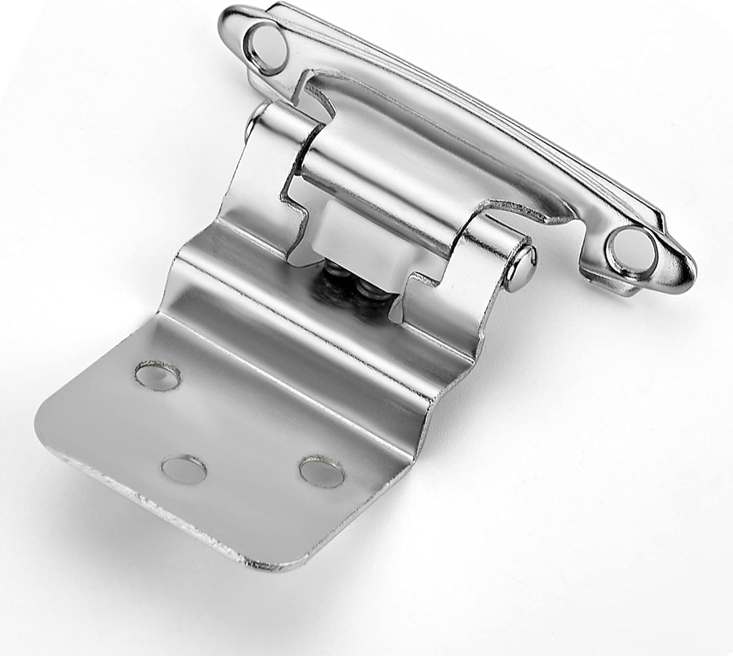 Ravinte 10 Packs (5 Pairs) 3/8" Inset Satin Nickel Cabinet Hinge,Self Closing Hinges for Kitchen/Bathroom/Furniture Cabinets & Doors,Decorative Cabinet Hardware Kitchen Cabinet Hinges with Door Bumper