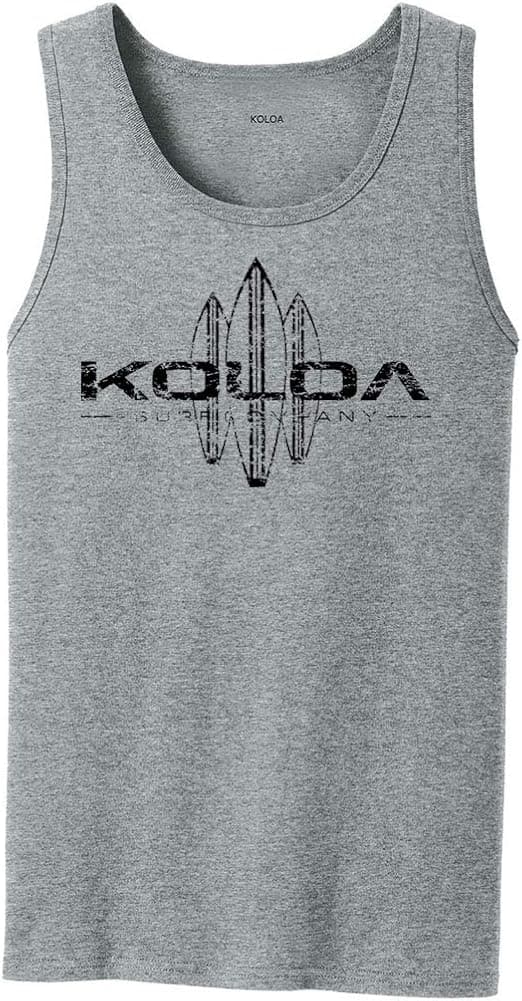 Koloa Vintage Surfboard Logo Tank Tops in 27 Colors. Adult Sizes: S-4XL