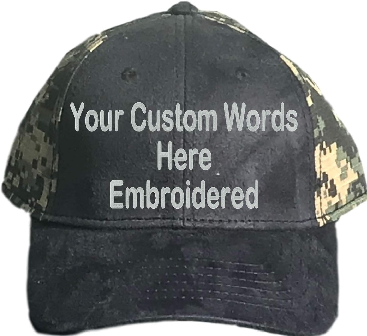 Custom Hat Add Your Own Text Embroidered Adjustable Size Curved Bill Cap