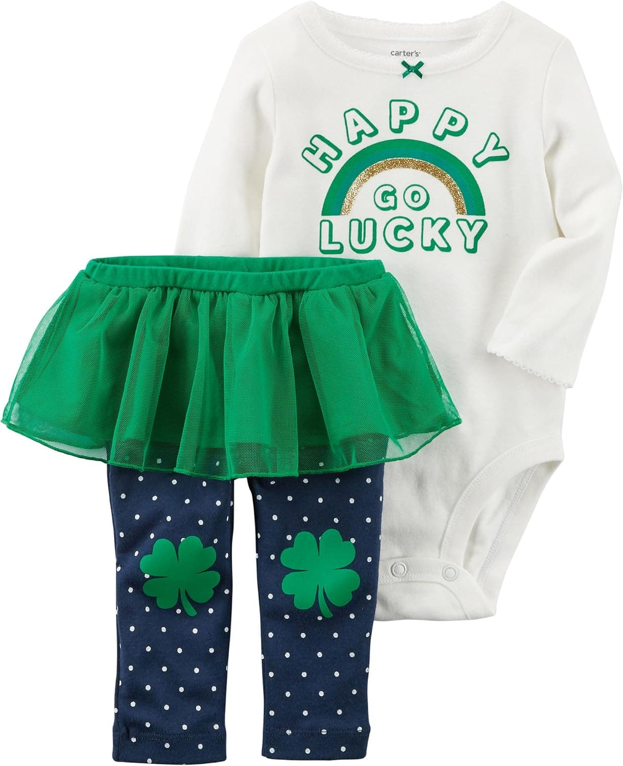 Carter's Infant Girls St Patricks Day Outfit Shenanigans Bodysuit & Pants Set