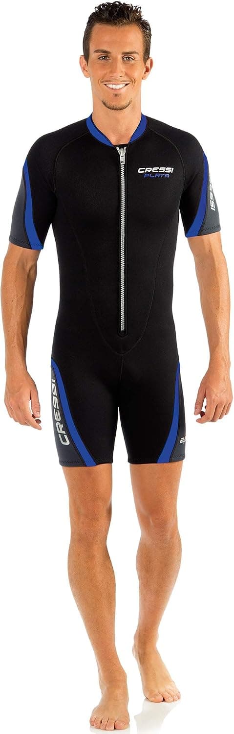 Cressi Shorty Men's Wetsuit for Scuba Diving, Snorkeling, Windsurfing - 2.5mm Neoprene | Playa Flex